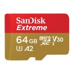 Karta pamięci Sandisk Extreme microSDXC 64GB 160/60 MB/s A2 C10 V30 UHS-I U3 ActionCam
