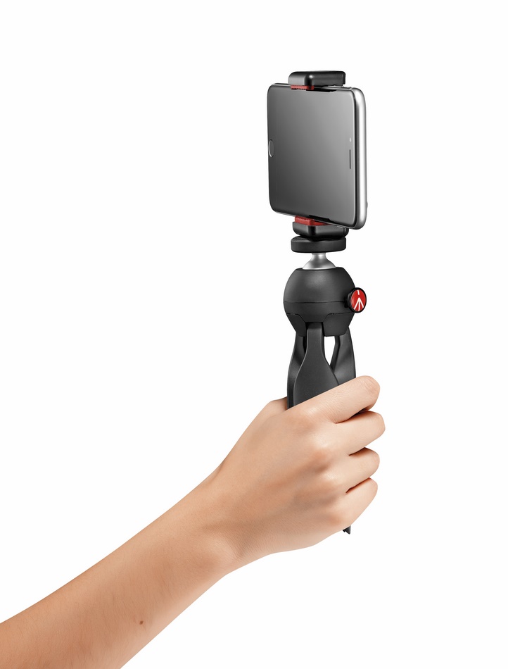 Statyw Manfrotto PIXI Smart Mini MTPIXI-B z klamrą do telefonu MCLAMP