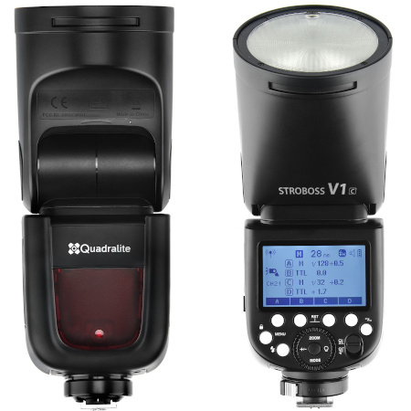 Lampa błyskowa Stroboss V1 Canon przód i tył