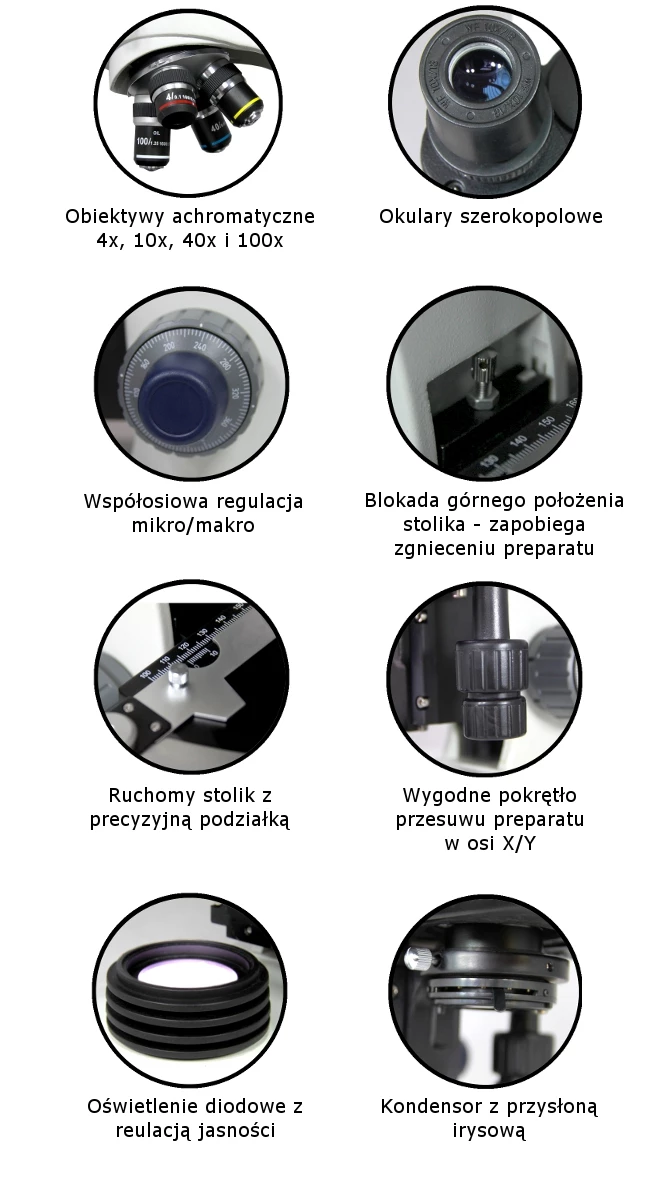 Mikroskop z kamerą Delta Optical Genetic Pro Bino z głowicą binokularową
