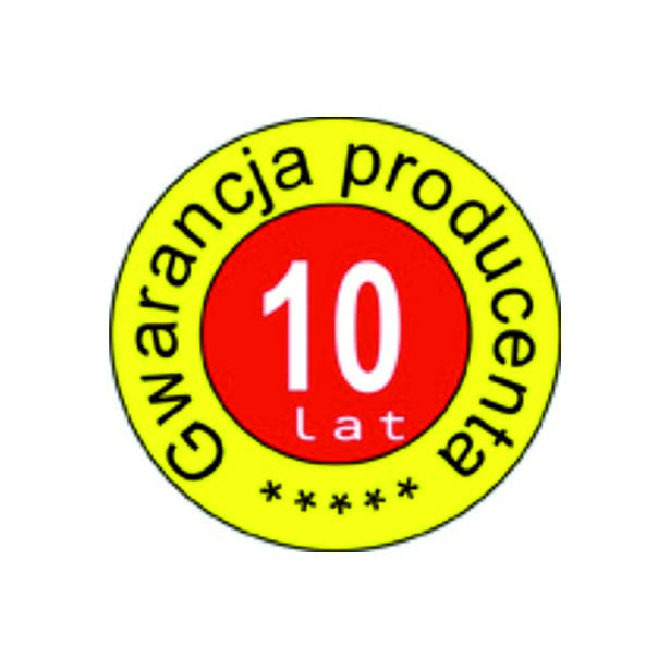 Logo 10 letniej gwarancji Fujinon