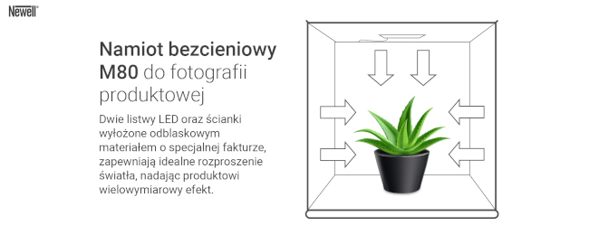 Namiot bezcieniowy Newell M80 do fotografii produktowej