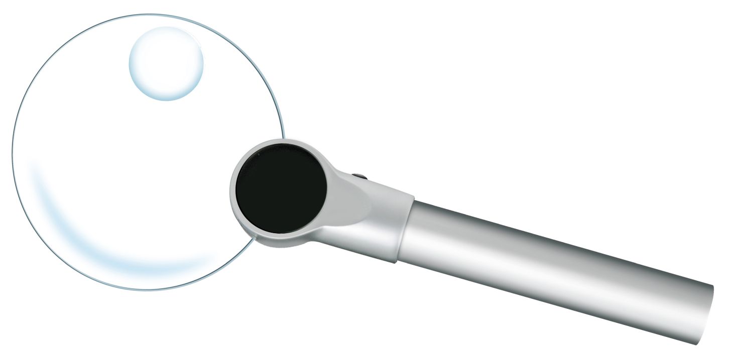 Lupa do czytania dla seniora Optus LED 2x/4x 88 mm aluminium