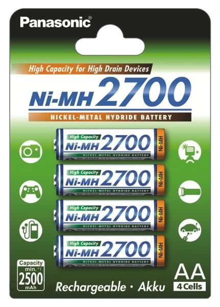 akumulator panasonic 2700mAh blister 4 sztuki