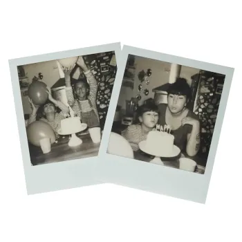 Polaroid film 600 czarno-biały białe ramki