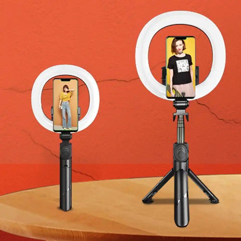 Statyw tripod do telefonu z lampą pierścieniową Puluz selfie stick