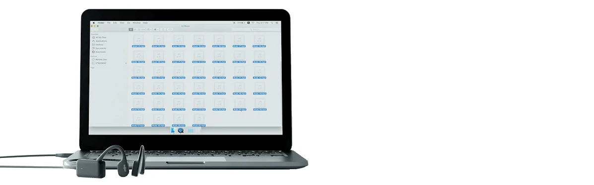 Słuchawki do pływania Shokz OpenSwim Black - zapis danych