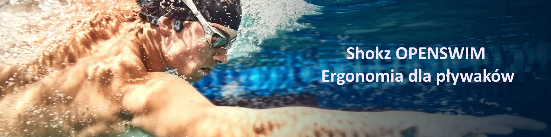 Przewodnictwo kostne słuchawki do pływania Shokz OpenSwim Black