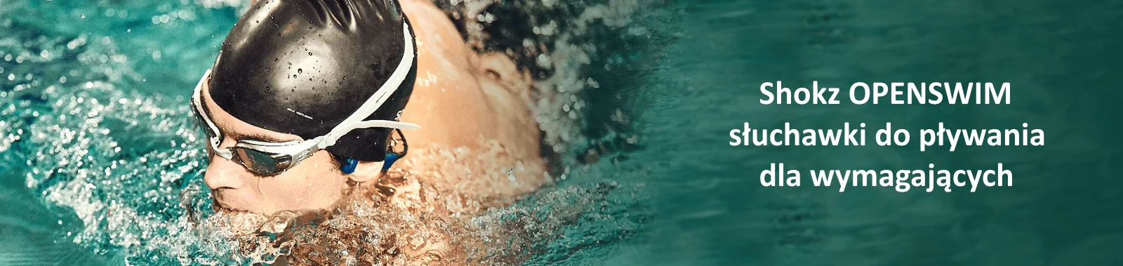 Słuchawki do pływania Shokz OpenSwim 8 godzin działania na jednym ładowaniu