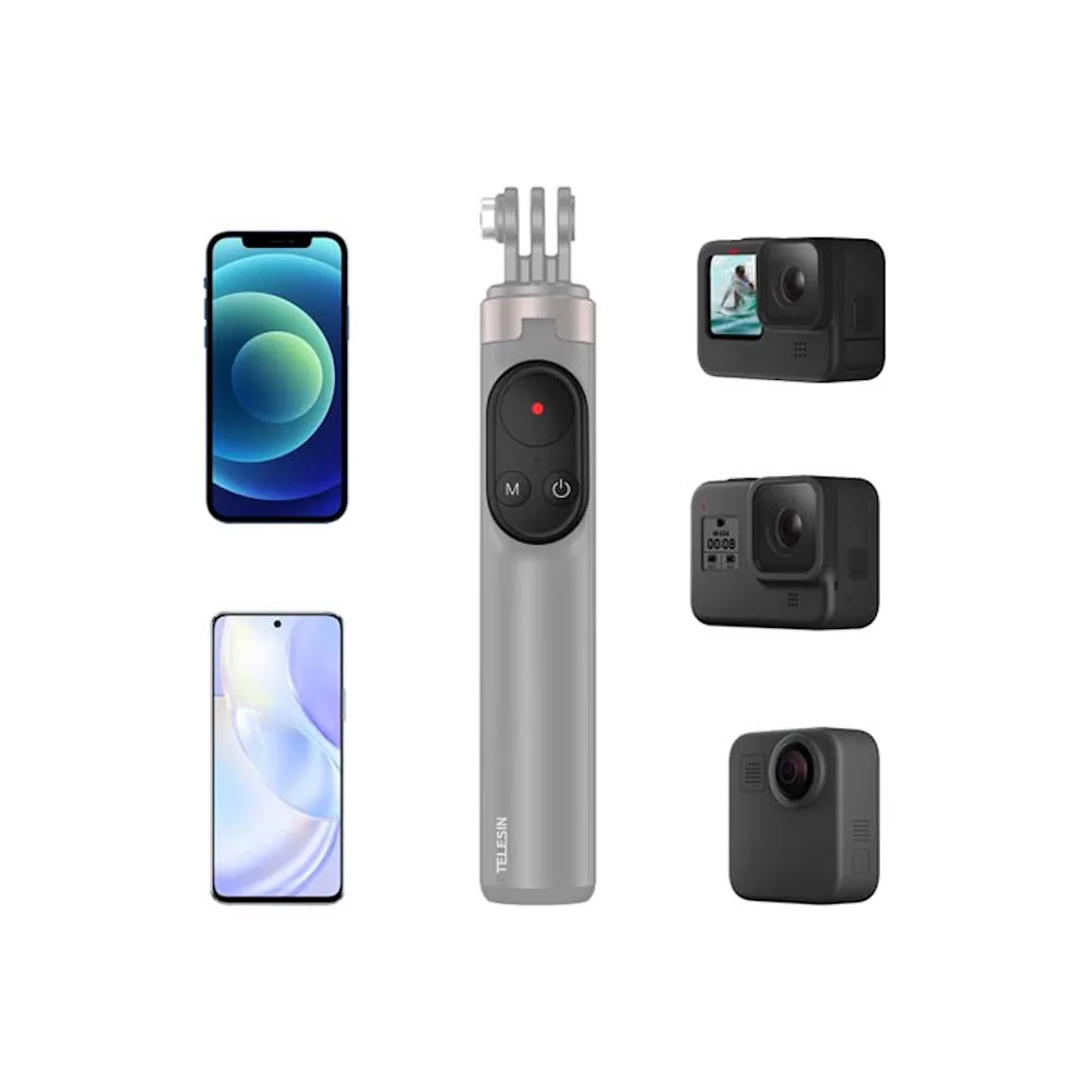 Statyw do kamery sportowej Telesin TE-RCSS-001 Vlog Selfie Stick z pilotem
