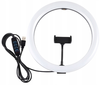 Lampa Pierścieniowa led 12w + statyw 230cm makijaż selfie