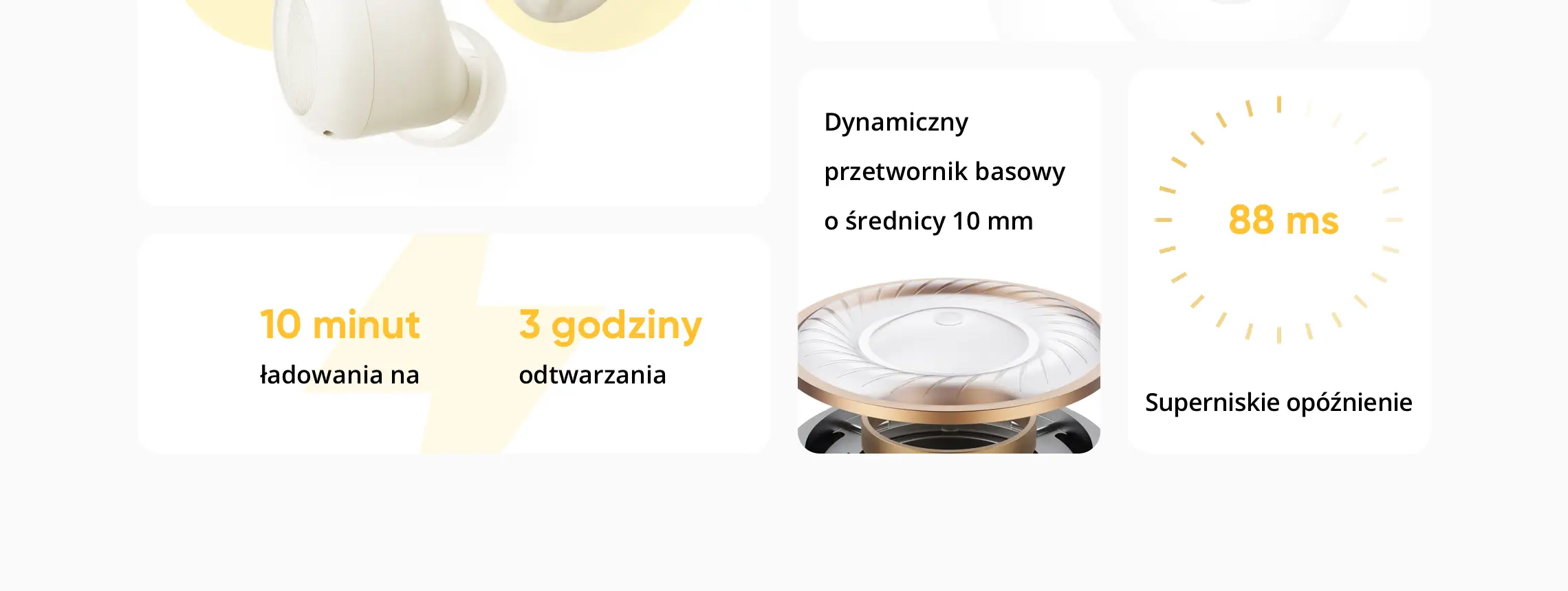 Słuchawki bezprzewodowe douszne realme Buds  Q2s Paper White